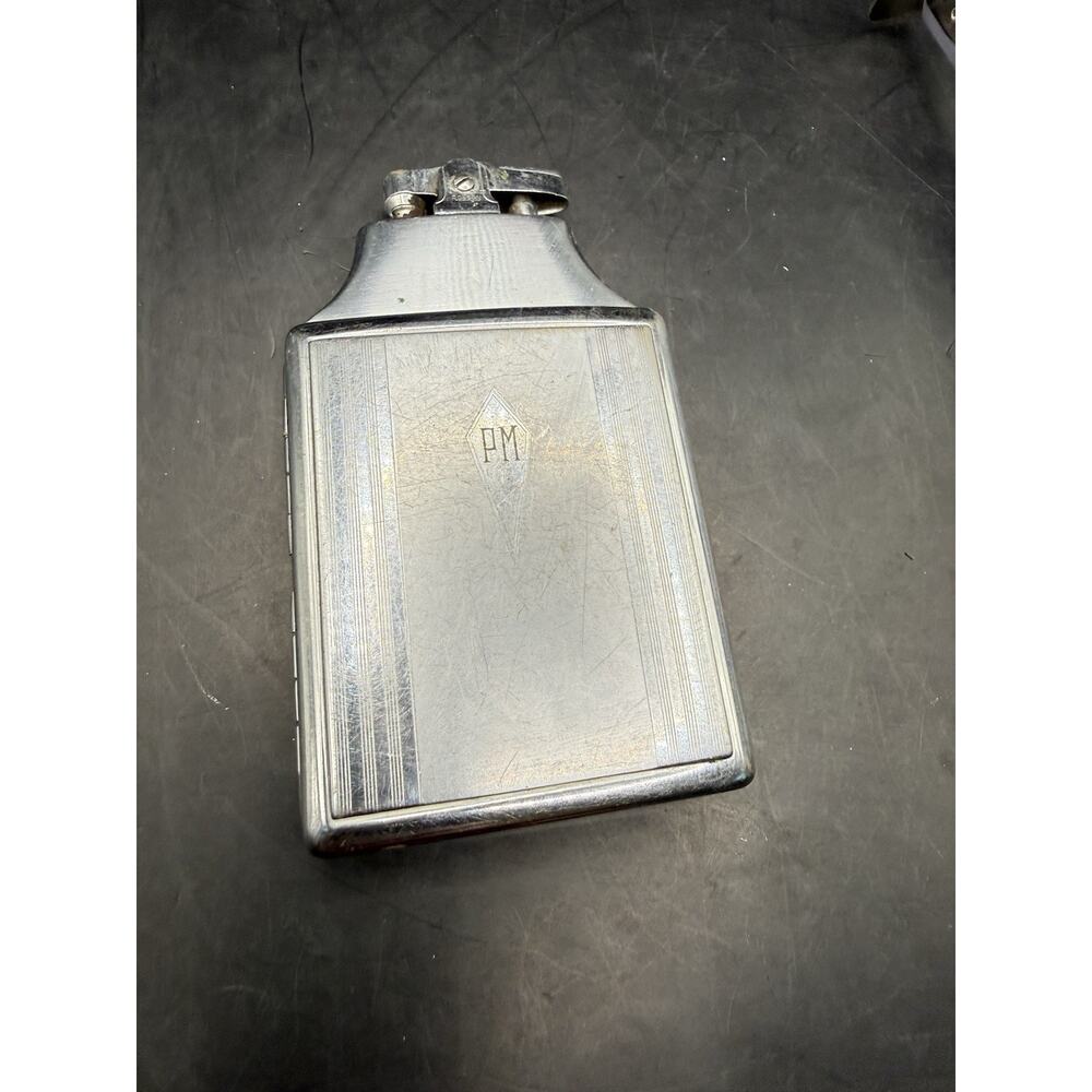 Vintage Ronson Master Case Lighter Chrome Cigarette Case Combo – Good Untested